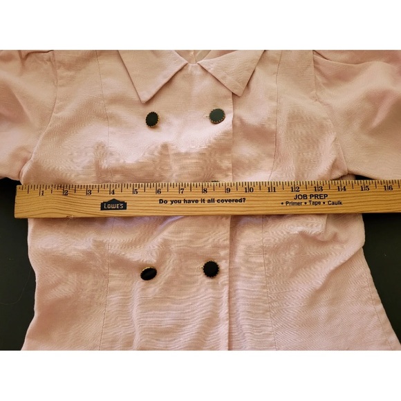 Vintage 1980's Richard Warren blazer/Jacket top puffy shoulder Scalloped hem - Picture 3 of 10